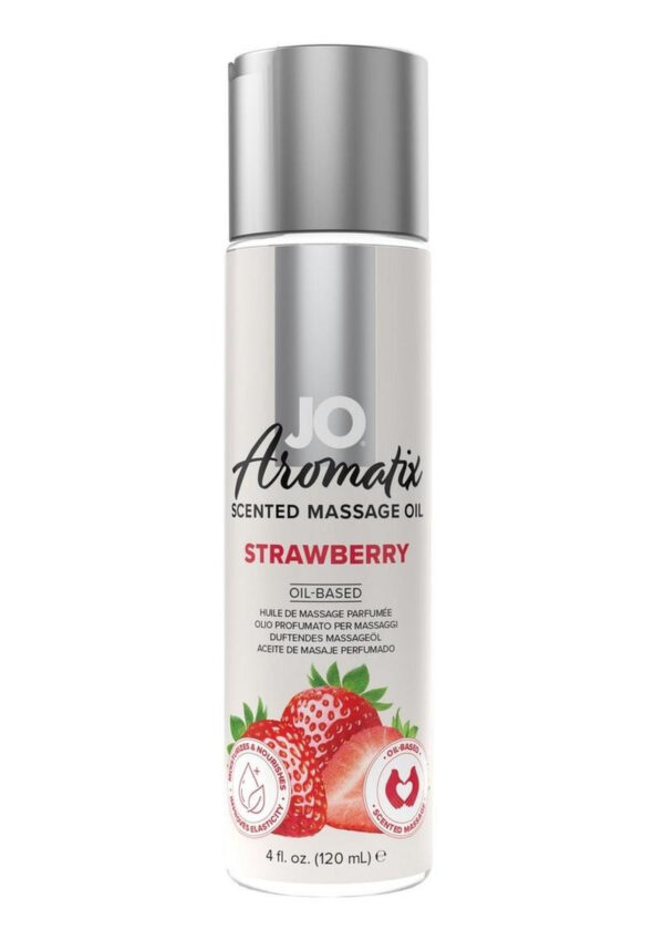 Jo Aromatix Massage Oil 4oz - Strawberry