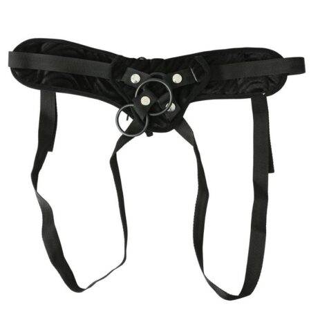 Sportsheets Vibrating Raven Corsette Strap-On Adjustable Harness - Black