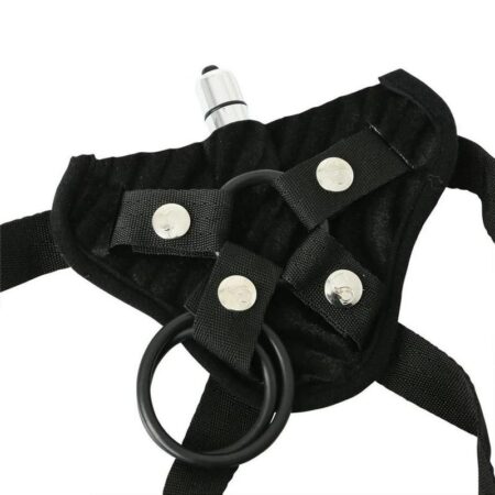 Sportsheets Vibrating Raven Corsette Strap-On Adjustable Harness - Black