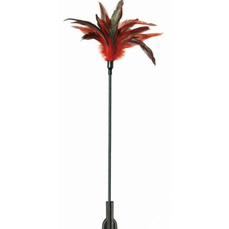 Sex & Mischief Feather Slapper - Black/Red