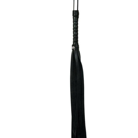 Sex & Mischief Mini Faux Leather Flogger - Black