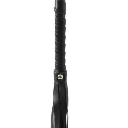 Sex & Mischief Mini Faux Leather Flogger - Black