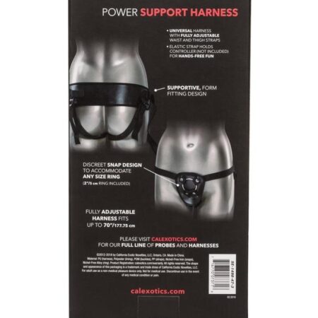 Love Rider Power Support Harness Adjustable Strap-On - Black