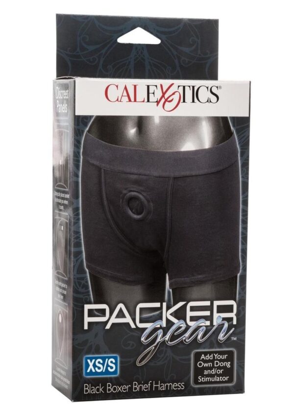 Packer Gear Boxer Brief Harness - XS/S - Black