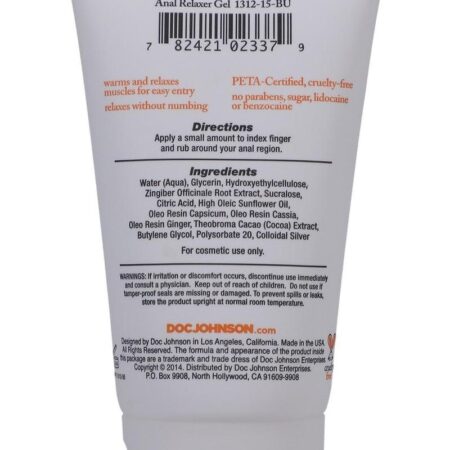 Relax Anal Relaxer For Everyone Water Based Lubricant 2oz - Bulk