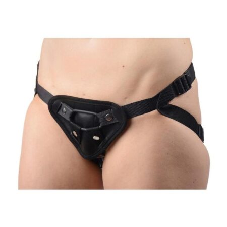 Strap U Sutra Fleece Lined Strap-On with Bullet Pocket - Black