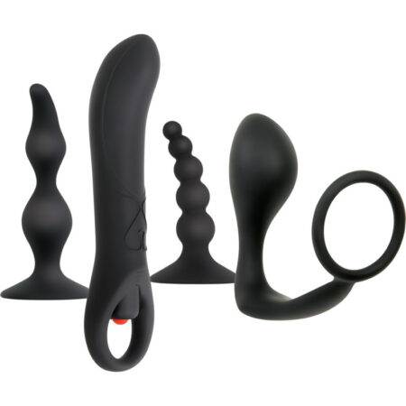 Zero Tolerance Intro to Prostate Silicone with Movie and Lube (4 piece kit) - Black