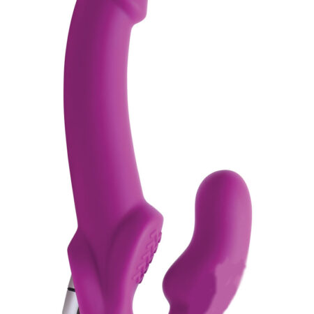 Strap U Evoke Vibrating Silicone Strapless Strap On - Pink