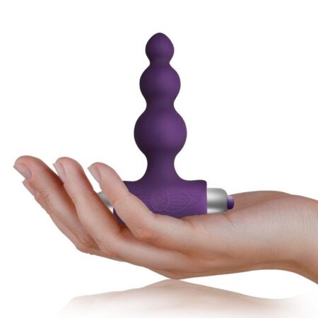 Petite Sensations Bubbles Silicone Vibrating Butt Plug - Purple