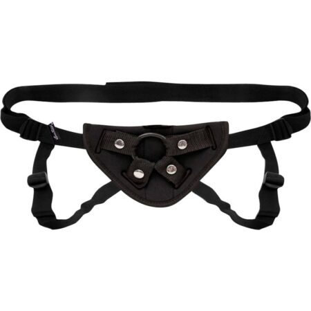 Lux Fetish Neoprene Strap-On Harness - Black