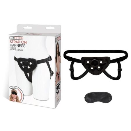 Lux Fetish Neoprene Strap-On Harness - Black