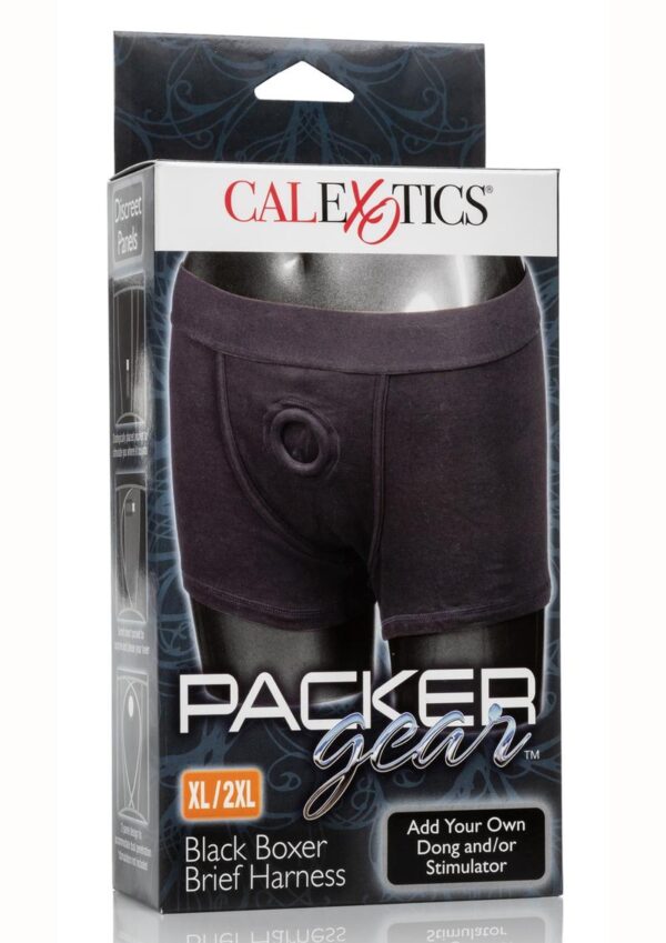 Packer Gear Boxer Brief Harness -XL/2XL - Black