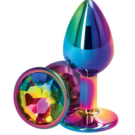 Rear Assets Multicolor Anal Plug - Small - Rainbow