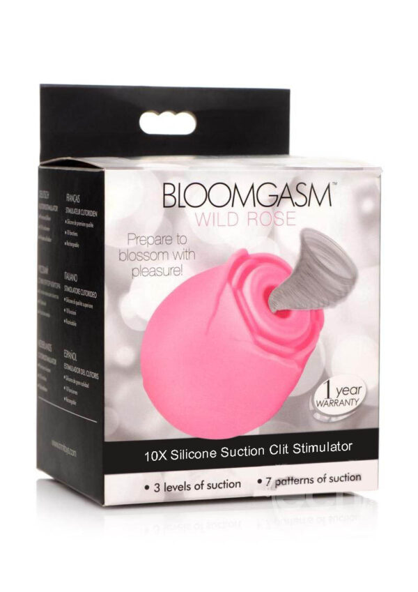 Inmi Bloomgasm Rose 10X Silicone Rechargeable Clitoral Stimulator - Pink