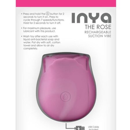 Inya The Rose Rechargeable Silicone Clitoral Stimulator - Pink