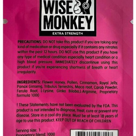 Wise Monkey Jelly For Her Sexual Enhancement 1 Pack - Pink