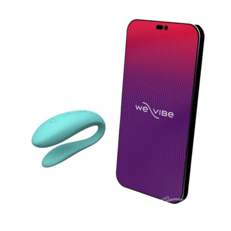 We-Vibe Sync Lite App Control Rechargeable Silicone Couples Vibrator - Aqua