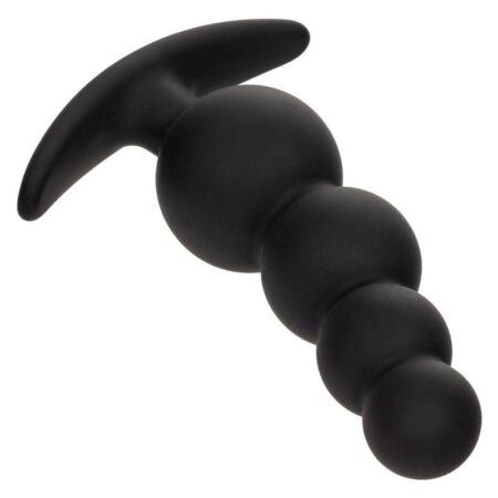 Boundless Beaded Silicone Anal Plug - Black