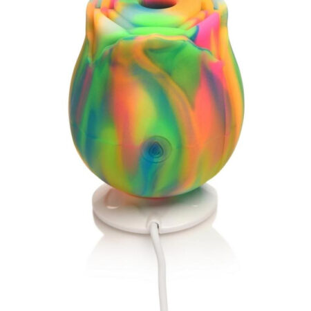 Bloomgasm Glow Rose Rechargeable Silicone Glow-in-the-Dark Rose Clit Stimulator - Multicolor