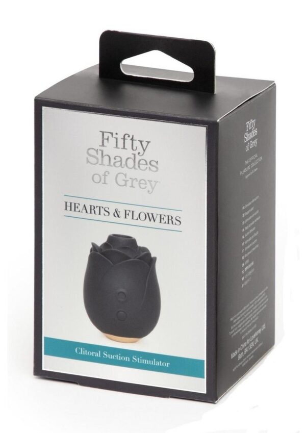 Fifty Shades of Grey Black Rose Rechargeable Silicone Clitoral Stimulator - Black