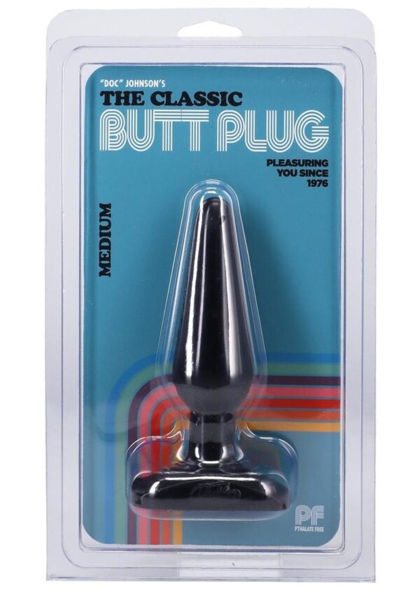 Doc Johnson Classic Butt Plug - Medium - Black