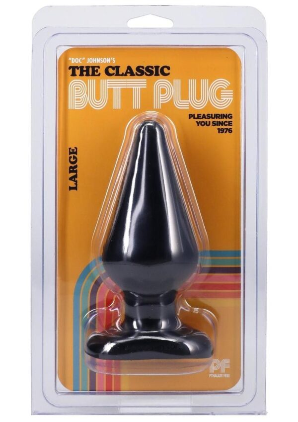 Doc Johnson Classic Butt Plug - Large - Black